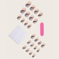 thumbnail image 4 of Wear Armor Water Ripple Color Matching French Lines Nail Tip Fake Nails Nail Stickers, 4 of 5