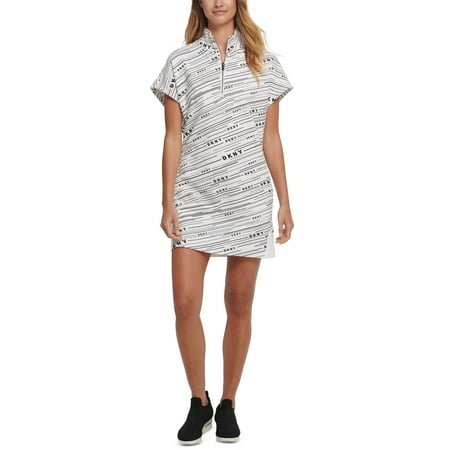 DKNY Womens Meteorite Logo Print Fitness Workout Dress