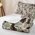 thumbnail image 4 of Manfei Farmhouse Duck Dog Bed Spread Queen, Cottage Camouflage Queen Coverlet Set, Silk Gray, 3-Piece, 1 Quilt and 2 Pillowcases, 4 of 7
