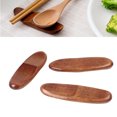 thumbnail image 3 of 6 Pcs Japanese-style Natural Wood Chopsticks Rests Eco-friendly Dual Chopsticks Holder Fork Holder Rack (Brown), 3 of 7