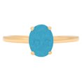 thumbnail image 7 of Solitaire Engagement Ring for Women - 1ct Simulated Turquoise in 14K Yellow Gold Promise Ring, 7 of 7