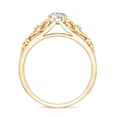 thumbnail image 2 of Certified Pear Lab Grown Diamond Filigree Engagement Ring, 0.6 Carat, EF-VS Quality, 10K Yellow Gold, US 3.00, 2 of 8