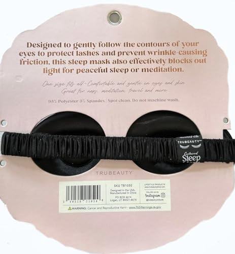 TruBeauty Sleep Mask, Black