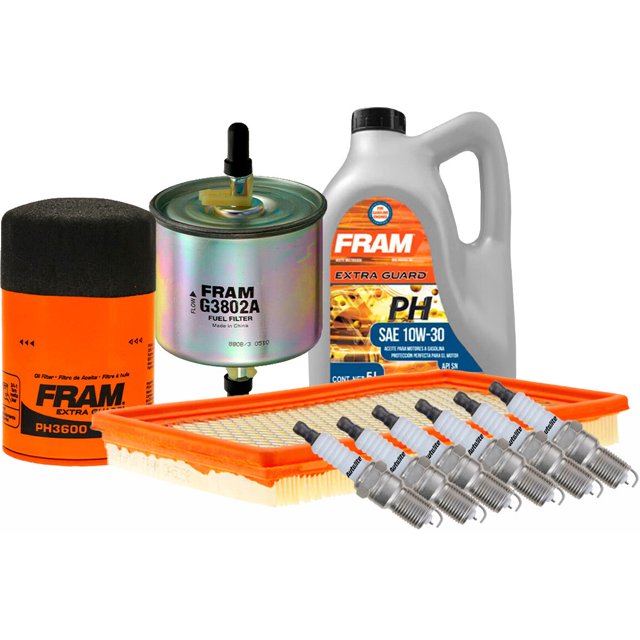 Kit De Afinación Con Aceite 10W30 Mineral, Bujías Cobre, Filtro De Aire, Filtro De Aceite Y Filtro De Combustible 10 Piezas Compatible con Ford Ranger V6 3.0L DE 1991 A 1994