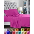 thumbnail image 3 of 6 Piece Bed Sheets ,Flat Sheet,Fitted and Pillowcase 1800 Series Bed Sheet set-Full Hot Pink, 3 of 5