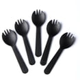 thumbnail image 2 of 100 Uds tenedor desechable cuchara helado bolas pastel tenedor desechable plástico Spork, 2 of 9