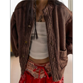 thumbnail image 4 of Womens Oversized Cardigan Long Sleeve Button Down Chunky Knit Loose Fall Sweater Coats Coffee Color M, 4 of 7