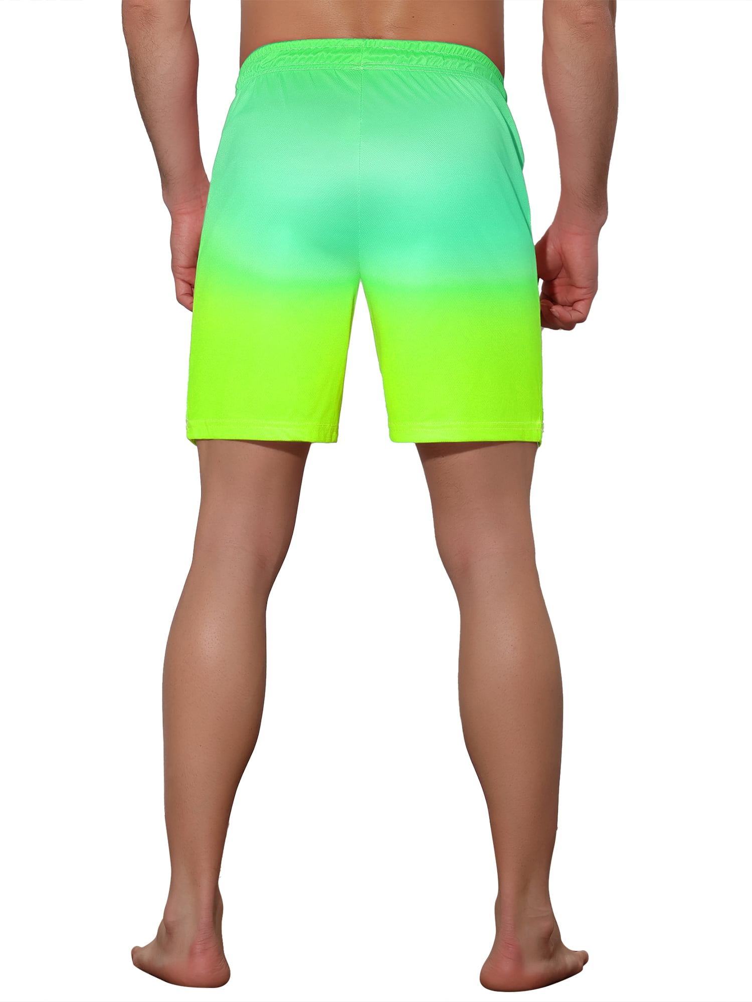 DARING DIVA Men's Drawstring Waist Beach Swimwear Shorts for Adventure 28 Green