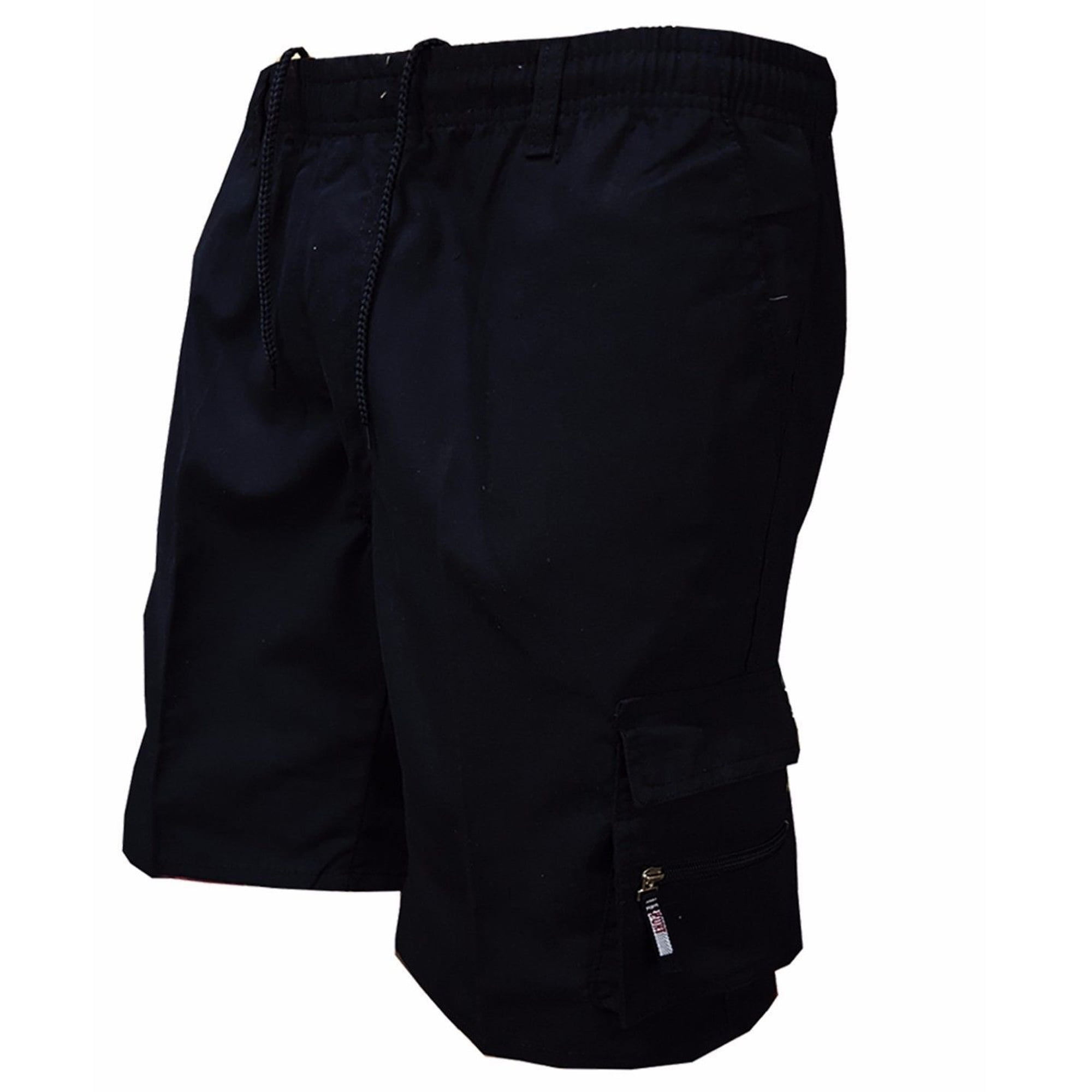full elastic waist cargo shorts