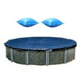 thumbnail image 1 of Swimline Couverture de Piscine Ronde de 18 Pieds + Coussin d'Air de Fermeture Hivernale 4x4 (Lot de 2), 1 of 12