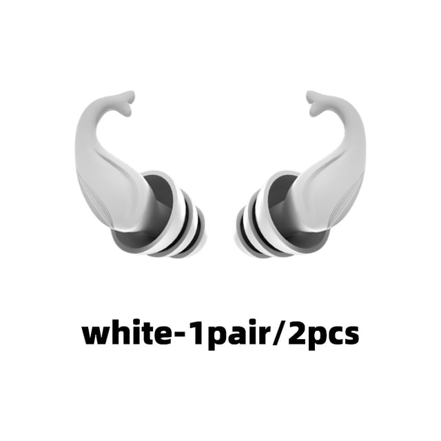 Bouchons d'Oreilles en Silicone en Forme de Baleine à 3 Couches pour le Sommeil, Protection Auditive Douce à Réduction de Bruit, Bouchons d'Oreilles Réutilisables pour le Sommeil et le Ronflement