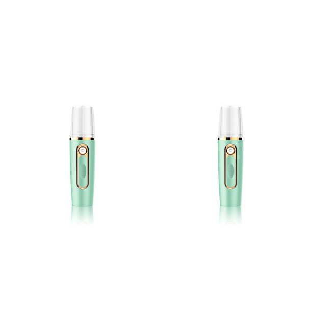 Seitruly Rociador facial de niebla Recargable Nebulizador Facial Mister Nebulizador Atomizador de viaje portátil Humidificador de vapor eléctrico Verde 2piezas Seitruly CBP211479