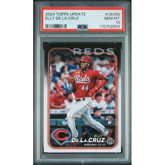 Graded 2024 Topps Update Elly De La Cruz #US350 Rookie RC Baseball Card PSA 10 Gem Mint