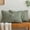 Dark Green, variant on Khaki Reversible Pillow Covers 2 Pack - Farmhouse Chenille Throw Pillows, Neutral Textured Decorative Throw Pillow Covers with Border for Couch Sofa Bed (12x20 Inch, No Insert)