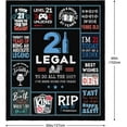 thumbnail image 3 of 21st Birthday Gifts for Him, 21 Year Old Birthday Gifts for Male, Funny 21 Birthday Gifts for Son Throw Blanket 60 x 50 Inch, 21st Birthday Gift Ideas, Finally Legal 21st Birthday Decorations for Men, 3 of 6