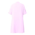 thumbnail image 6 of womens Blouse Dress Beach Dress with Pockets | Short Sleeve Button Down Casual Midi Dress, 6 of 9