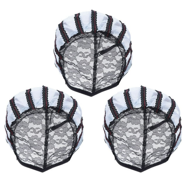 MasteelfCA 3 Pcs Elastic Wig Lace Net Hat Breathable Mesh Wig Hairdressing Accessories