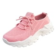 thumbnail image 2 of Womens Orthopedic Sneakers Comfortable Mesh Lace up Sports Shoes Breathable Wedge Platform Casual Walking Shoes Lightweight Arch Support Anti-Slip Sneakers for Outdoor Running Gym(Pink, 7.5), 2 of 4