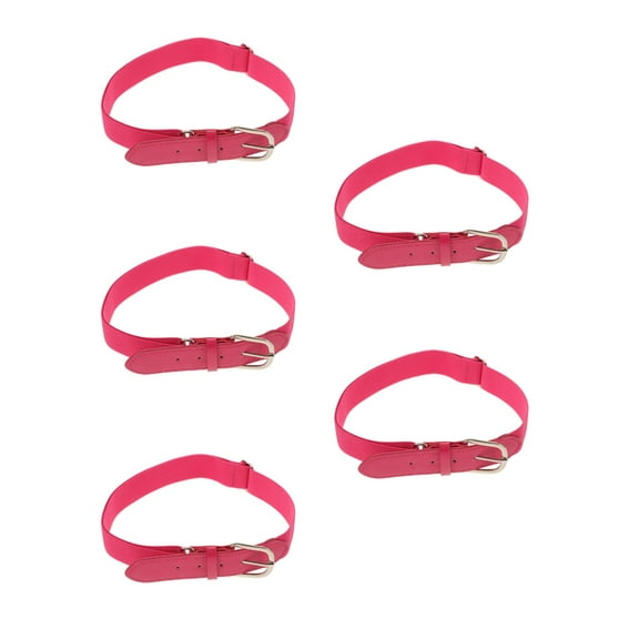 Worgeous 5pcs Softball Belt Youth Baseball Belt Kids Softball Belt Baseball Uniform Belt For Young Players Teams Protective Sports Belt Pink