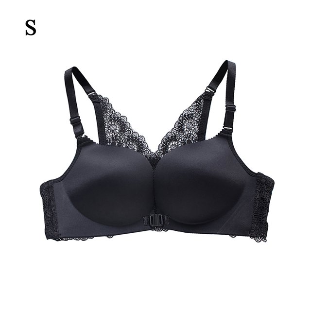 Sujetador sin costuras Apertura frontal Ropa interior de encaje Sin cables Sexy Bralette transpirable Racerback, Negro, 32/70 Noticed AP001113-09