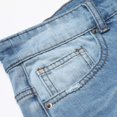 thumbnail image 4 of Women's Ripped Stretchy Shorts High Waisted Long Denim Jean Shorts, 4 of 7