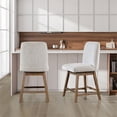 thumbnail image 3 of Finley 26" Swivel Counter Stool 2-Pack in Parchment Beige Fabric, 3 of 9