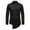 Black, variant on JURANMO Fashion Long Sleeve Shirts for Men Solid Color Button Down Dressy Shirts Slim Fit Stand Collar Luxury Shirts Deals of the Day White M