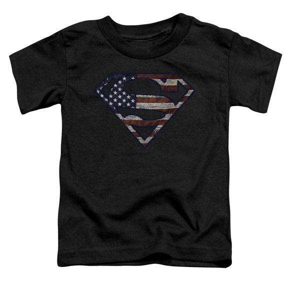 Superman - Wartorn Flag - Toddler Short Sleeve Shirt - 3T