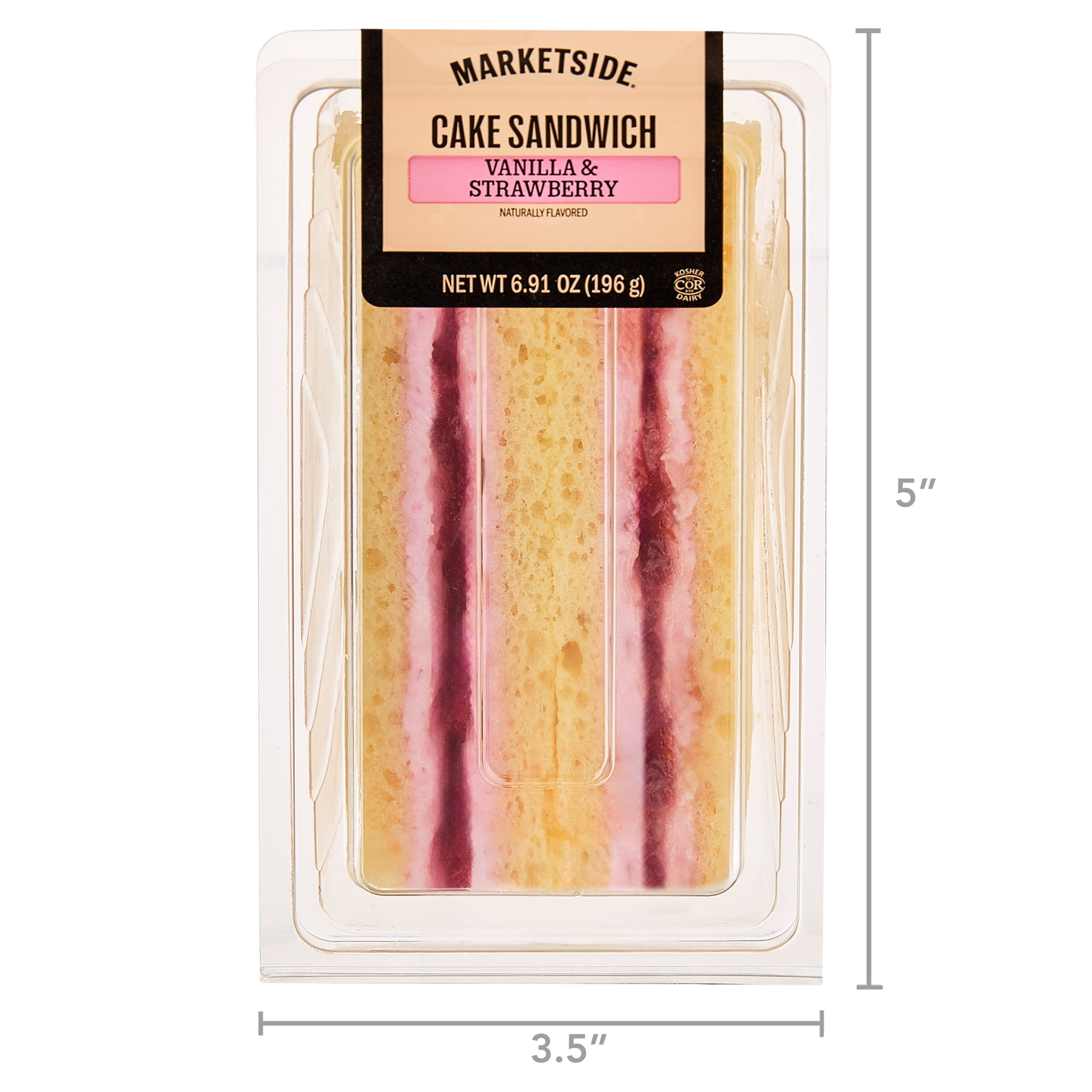 Marketside Vanilla and Strawberry Cake Sandwich, 6.91 oz