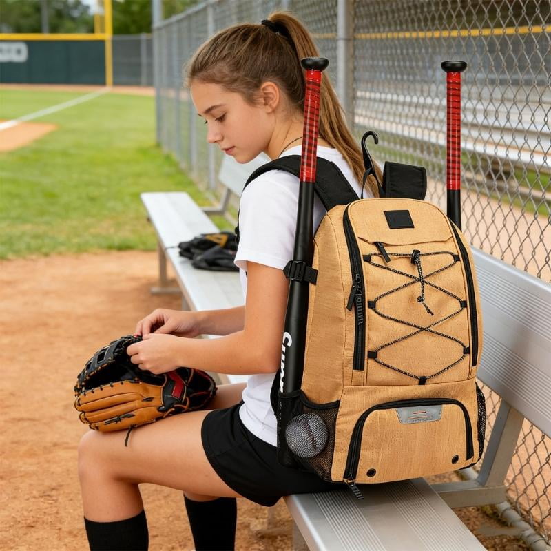 CEORPER Durable Polyester Baseball Backpack Designed For Long Term Use