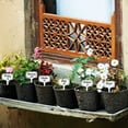 thumbnail image 5 of 15 Pcs White T-Shaped Acrylic Plant Labels with Floral Border Herb Theme Waterproof Garden Stake Labels for Indoor Outdoor Potted Plants Nursery, 5 of 7