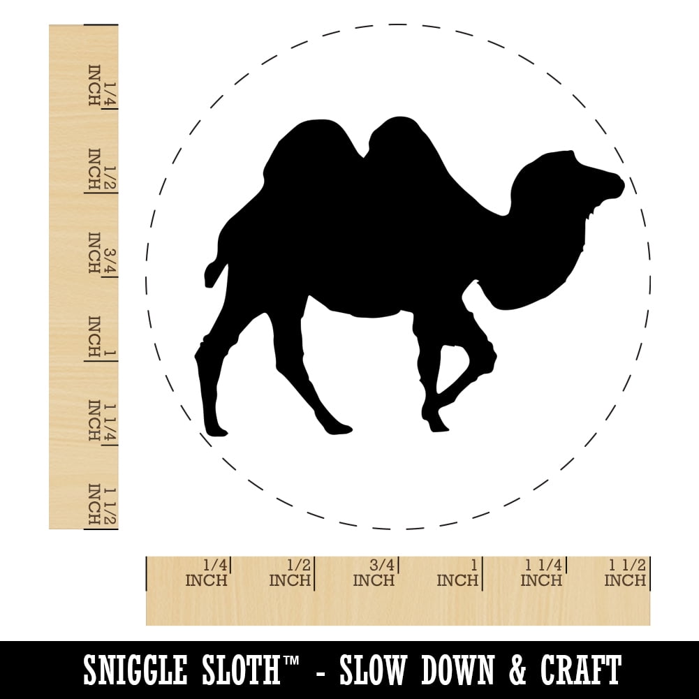 Camel Solid Self-Inking Rubber Stamp Ink Stamper - Black Ink - Large 1-1/2 Inch
