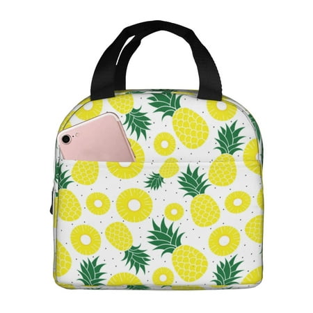 Insulated Lunch Bag for Women Men - Delicious Pineapple Leakproof Cooler Lunch Box for Women Men  Lunch Tote Bags for Work School Picnic Travel