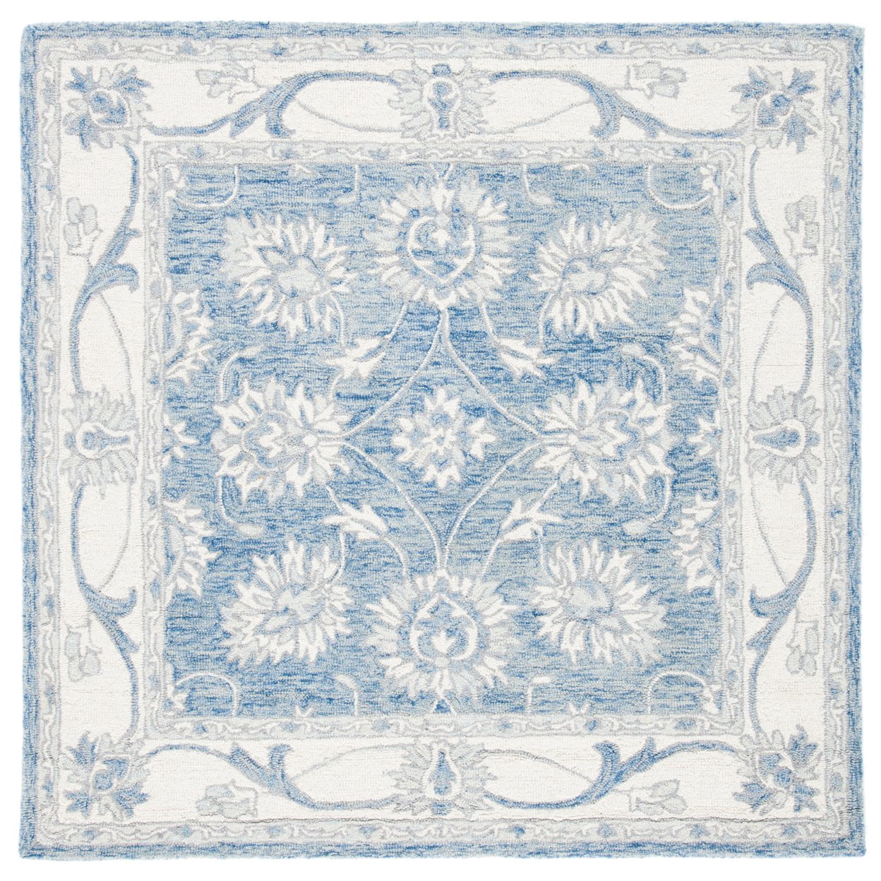 SAFAVIEH Micro-Loop Larry Oriental Area Rug, Blue/Ivory, 3' x 5'