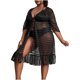 thumbnail image 4 of Mujeres sexy sólido patchwork spinning falda traje de baño chal mangas largas Pompotops lopia1000664, 4 of 8