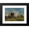 thumbnail image 2 of Eugène Fromentin 24x17 Black Modern Framed Museum Art Print Titled - Gazelle Hunting (Hunting Gazelle), 2 of 5