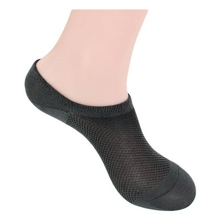 

Booker Men Bamboo Boat Socks Mesh Invisible Socks Solid Color Deodorant 1Pairs