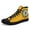 FN024-25020203-18b, variant on Men's Plus Size High-Top Sneakers with Bee & Floral Wreath on Yellow - All-Terrain, Women's Casual Walking Shoes, Breathable Fabric Upper & Cushioned Rubber Sole for Outdoor Travel