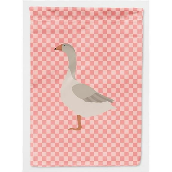 Caroline's Treasures BB7894GF Steinbacher Goose Pink Check Flag Garden Size , Small, multicolor