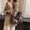 Coffee color, variant on Vintage Hobo Shoulder Bag for Women Soft Leather Bucket Tote Bag Fashionable Structured Purse
