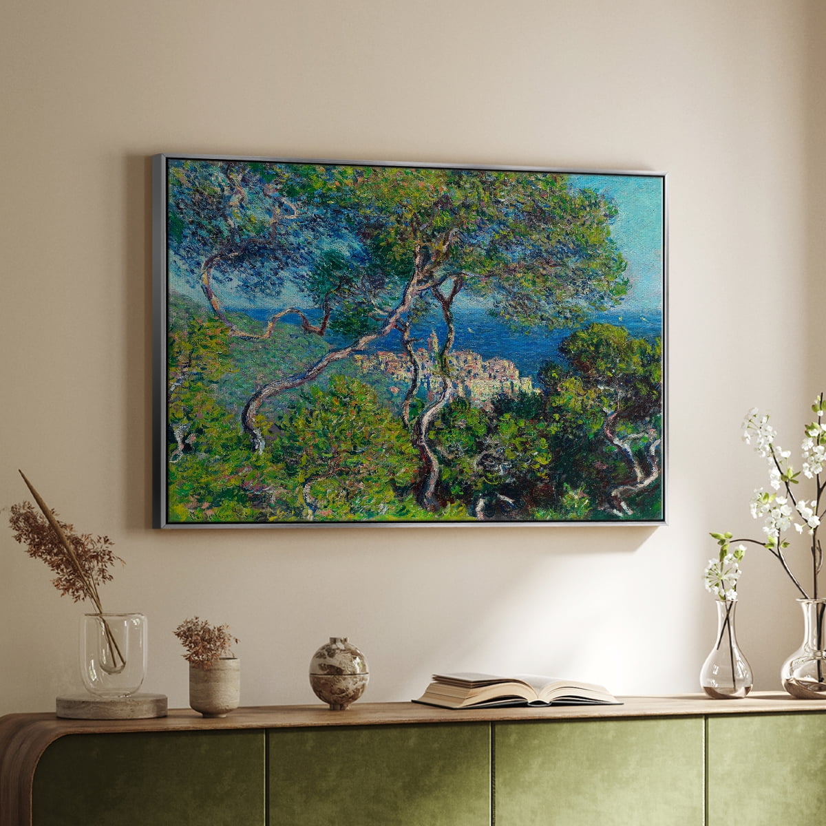 Vintage Landscape-CV By Wexford Home Framed in Silver Wood Gallery Wrapped Canvas 17 in. x 25 in.