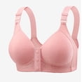 thumbnail image 6 of NIEWTR Seamless Front Closure Bras for Women Wireless Full Coverage Support Bra Comfortable No Underwire Everyday Bralettes (Pink,46), 6 of 9