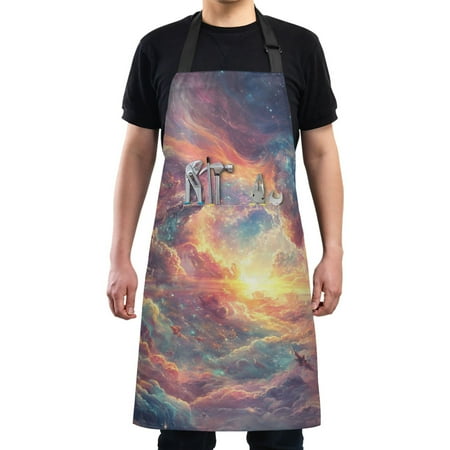 Colorful Cloud with Sunrise Chef Kitchen Apron with Pockets for Women Waterproof Aprons for Cooking Baking