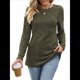 thumbnail image 1 of Blusas Elegantes e Informales de Larga para Mujer, Ropa Informal de Negocios, Suéteres Cálidos de Otoño. Verde XXL, 1 of 9