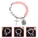 thumbnail image 2 of Pulsera de cruz de cristal, pulsera de cuentas, pulsera de rosario, joyería para mujer, 2 of 6