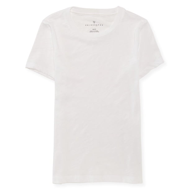 Camiseta básica Aeropostale Burnout SS para mujer, blanca, grande Aeropostale Camiseta básica
