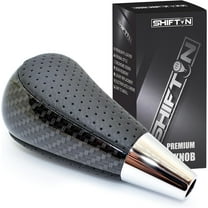 SHIFTIN Gear Shift Knob Shifter for Toyota 4Runner Rav4 Sienna Camry Corolla Tacoma Venza and Lexus ES GS IS LS LX RX SC 300 300h 330 350 400 450h 460 (Black Leather / Carbon Fiber Pattern)