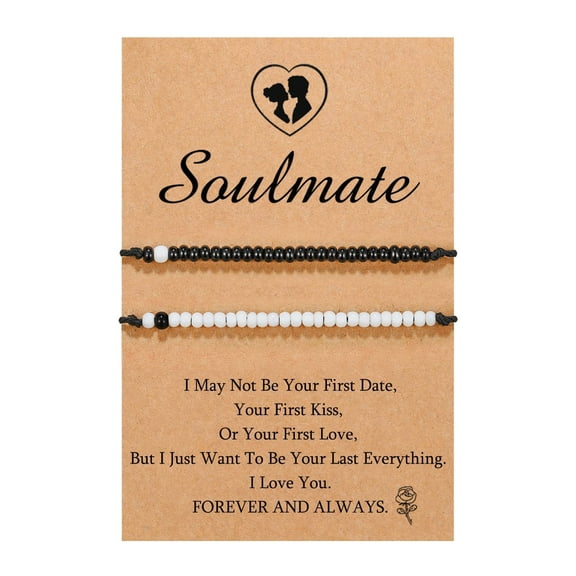 YYKihy Pinky Promise Matching Bracelet For Couples Soulmate Man Distance Relationship Gifts For Women Men Him Her Cute Couple Gifts