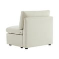 thumbnail image 4 of CHITA Modern Fabric Armless chair with Reversible Chaise for Living Room Bedroom, Linen, 4 of 7