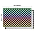 thumbnail image 6 of Gradient Color Checkered Pattern Summer Placemats Table Placemats Set Of 4-Linen Kitchen Washable Placemats Table Mats 11.8"x17.7" Non-Slip Heat Resistant, 6 of 6